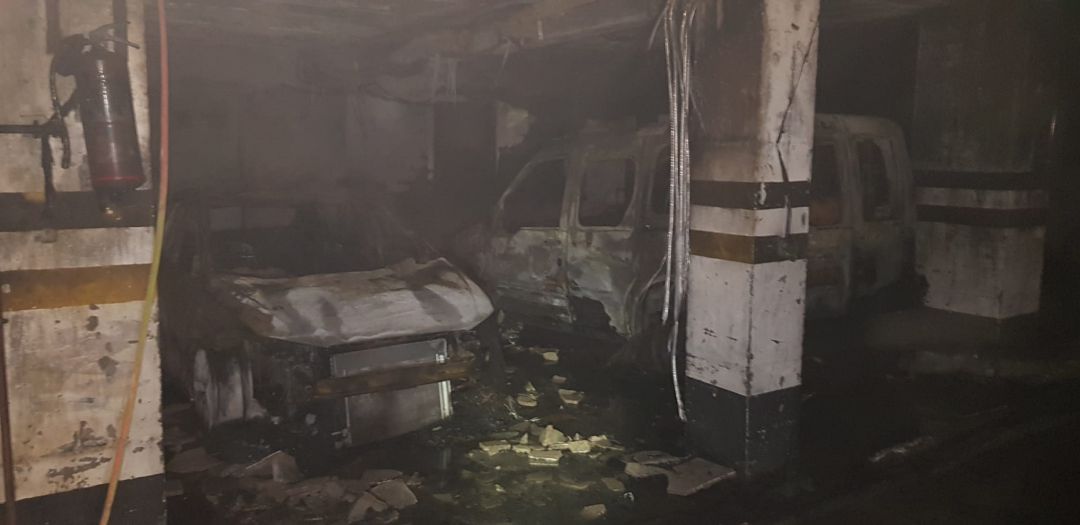 Imagen de como quedó el garaje de Sanjurjo Badía Imagen de como quedó el garaje de Sanjurjo Badía