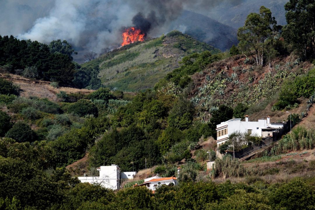 Imagen de archivo del incendio de la cumbre de Gran Canaria de 2019 Imagen de archivo del incendio de la cumbre de Gran Canaria de 2019