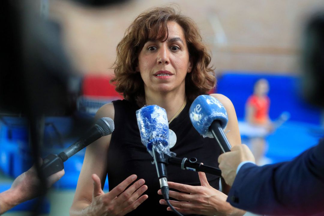 Irene Lozano durante una rueda de prensa Irene Lozano durante una rueda de prensa