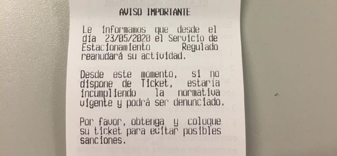 Nota informativa del Servicio de Estacionamiento Regulado Nota informativa del Servicio de Estacionamiento Regulado