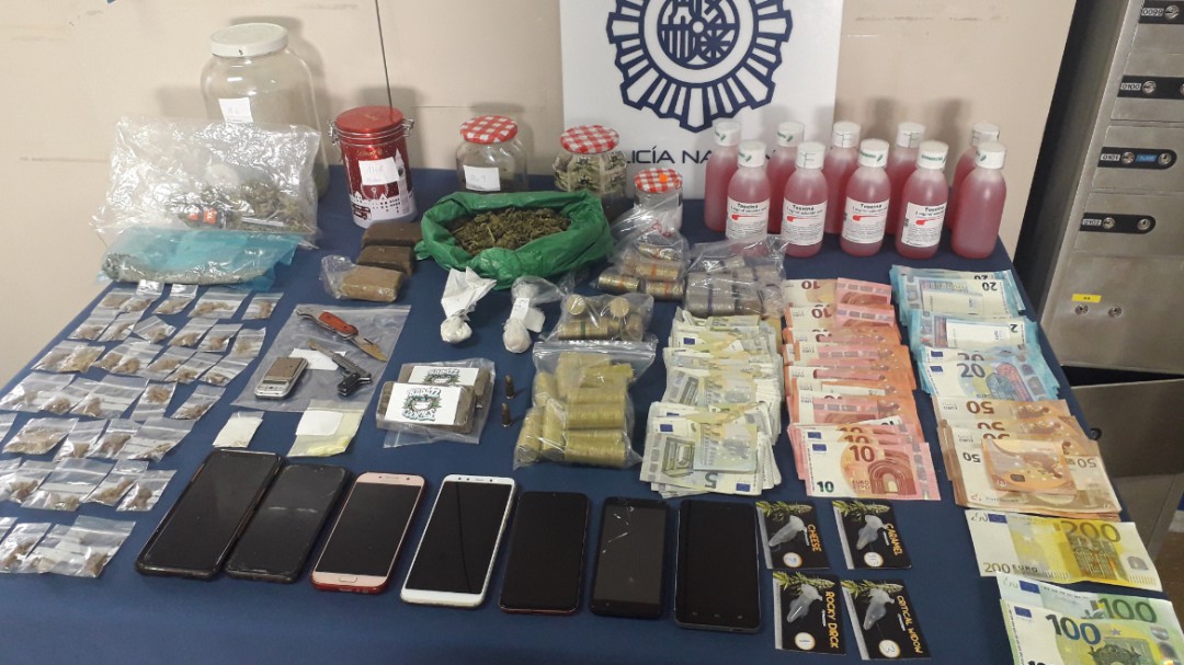 Diez detenidos y seis tipos de droga intervenida en dos narcopisos en San Sebastián de los Reyes
