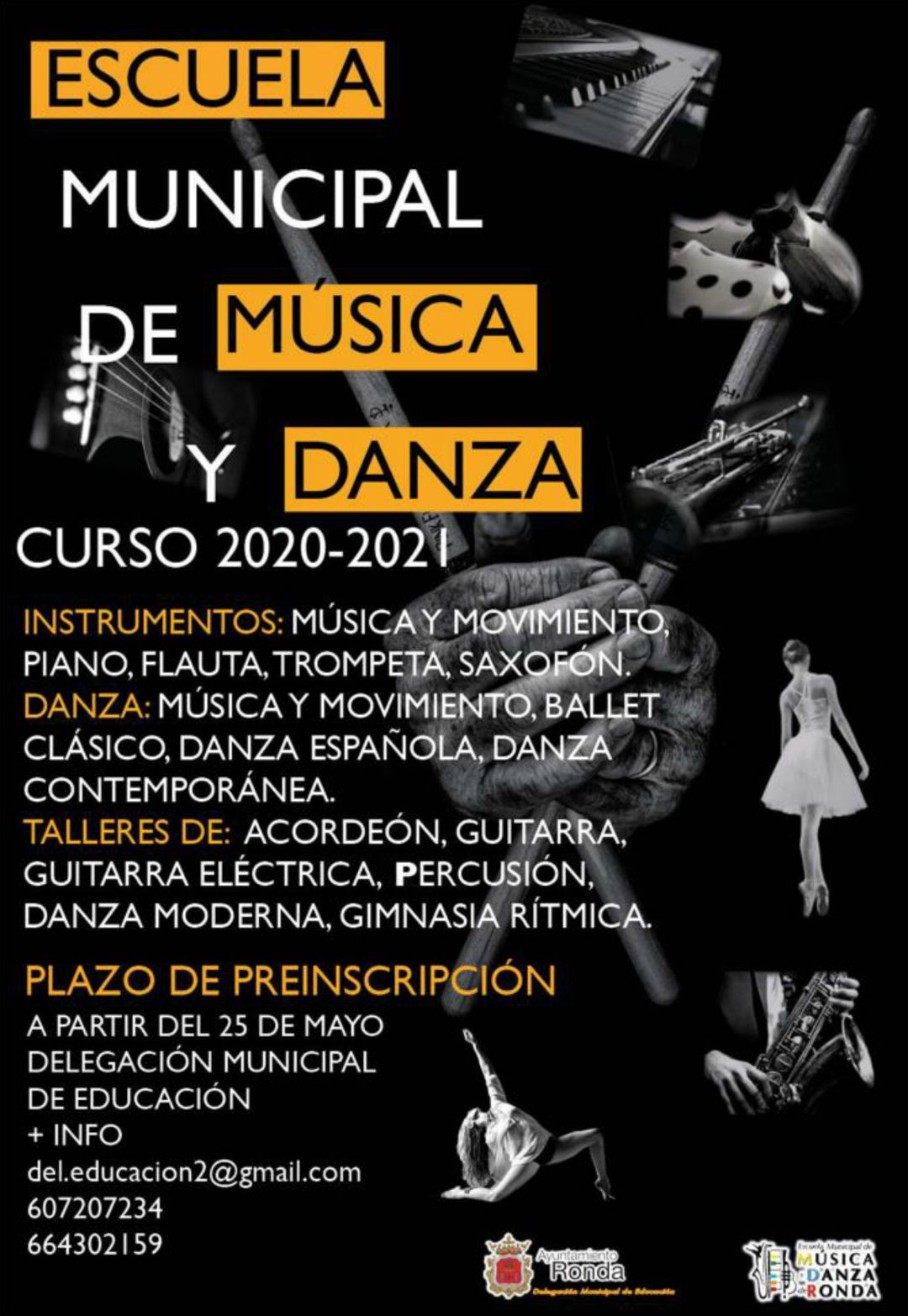 Cartel de los cursos de Música y Danza Cartel de los cursos de Música y Danza