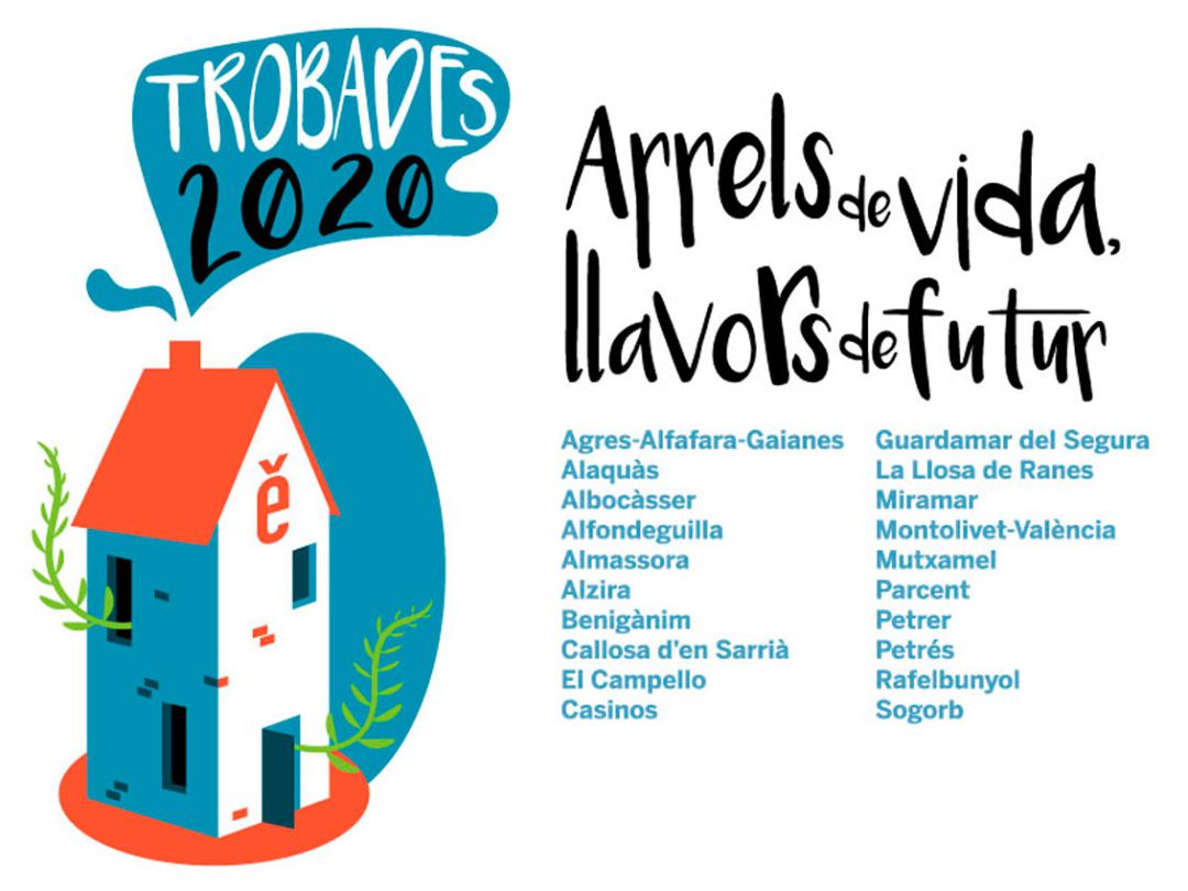 Cartell promocional de les trobades d'escoles en valencià 2020 Cartell promocional de les trobades d'escoles en valencià 2020