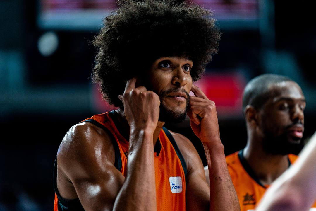 Louis Labeyrie, en un partido del Valencia Basket. Louis Labeyrie, en un partido del Valencia Basket.