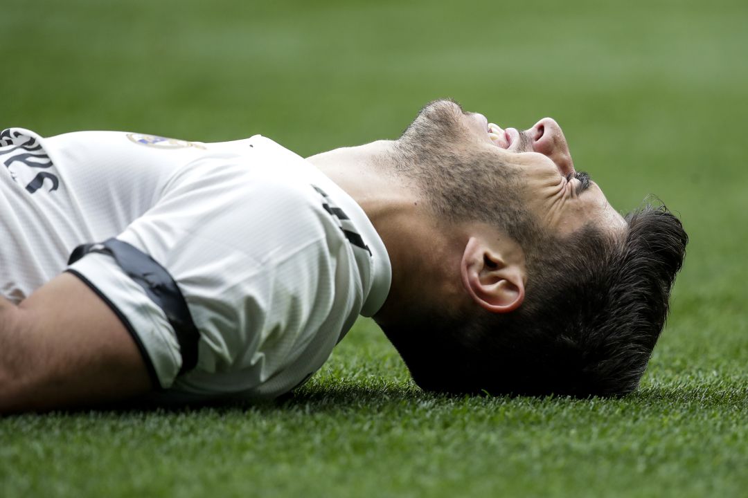 Marco Asenso, en un partido con el Real Madrid. Marco Asenso, en un partido con el Real Madrid.
