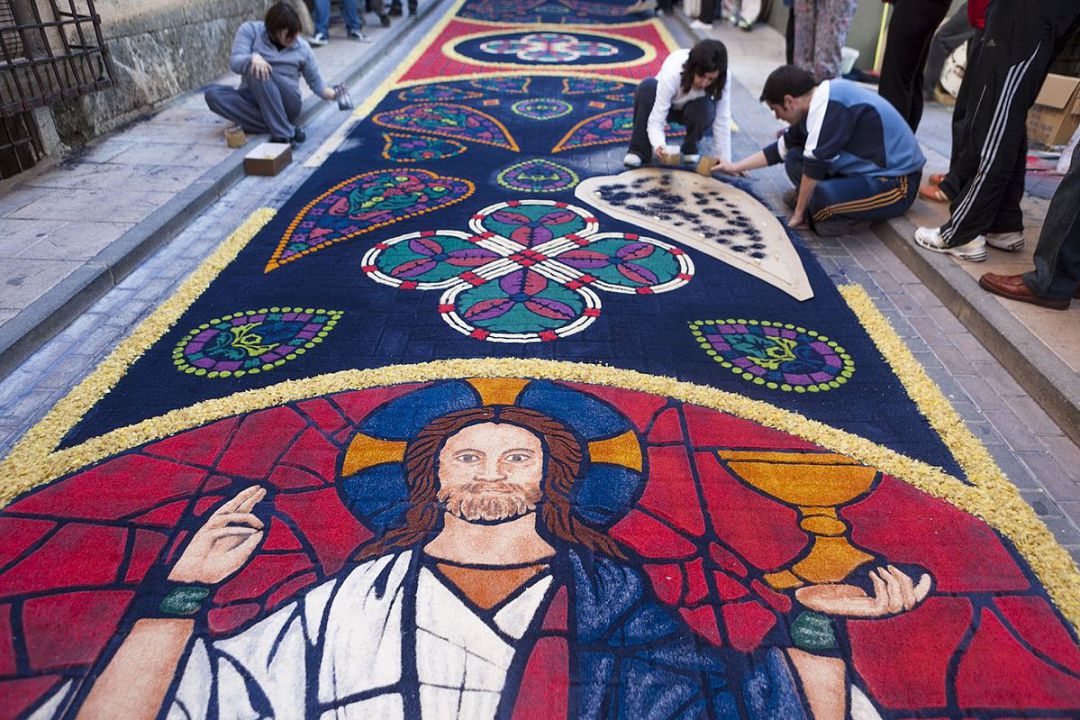 Las Alfombras de Serrín de Elche de la Sierra, este año desde casa Las Alfombras de Serrín de Elche de la Sierra, este año desde casa