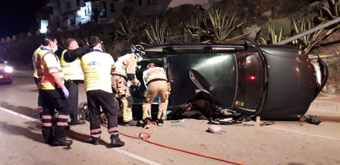 Accidente de tráfico en la Manga del Mar Menor. Accidente de tráfico en la Manga del Mar Menor.