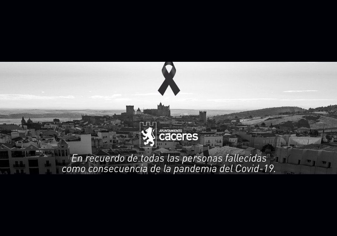 Mensaje de luto oficial del Ayuntamiento de Cáceres Mensaje de luto oficial del Ayuntamiento de Cáceres