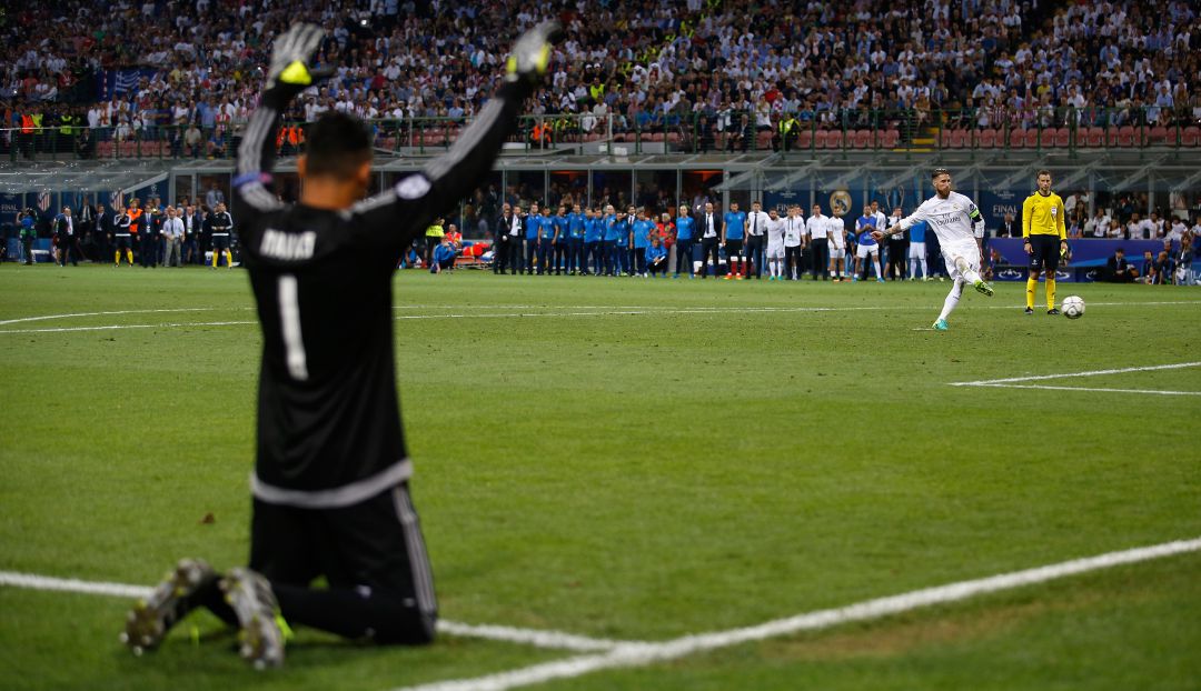 El penalti lanzado por Sergio Ramos en la final de la Champions de Milán. El penalti lanzado por Sergio Ramos en la final de la Champions de Milán.