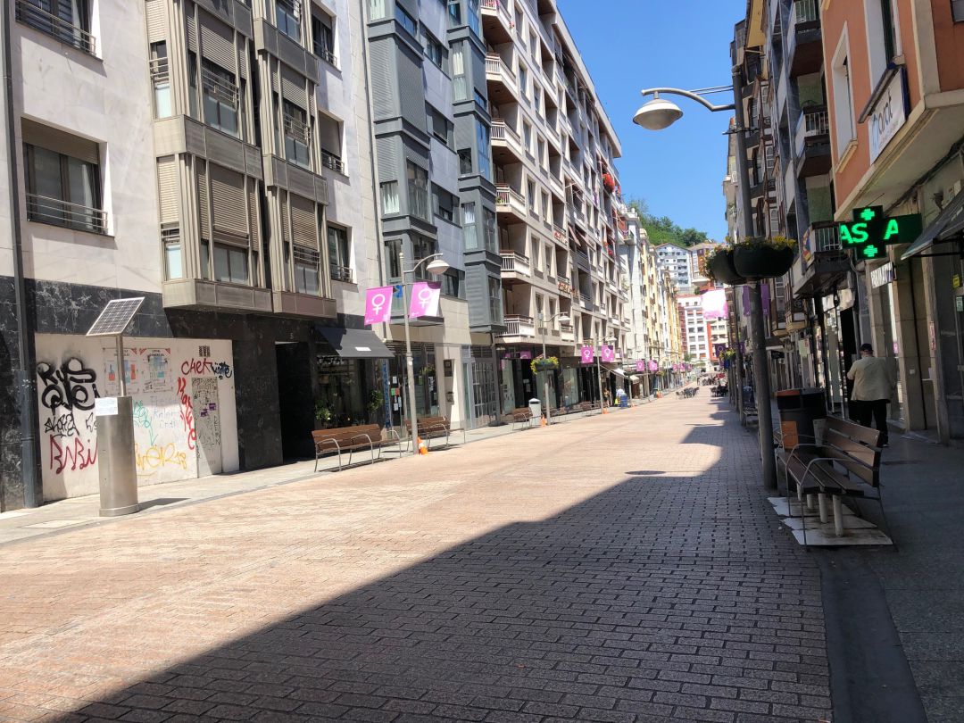 Aspecto actual de la calle Toribio Etxebarria, la popular 'Dos de Mayo', de Eibar Aspecto actual de la calle Toribio Etxebarria, la popular 'Dos de Mayo', de Eibar
