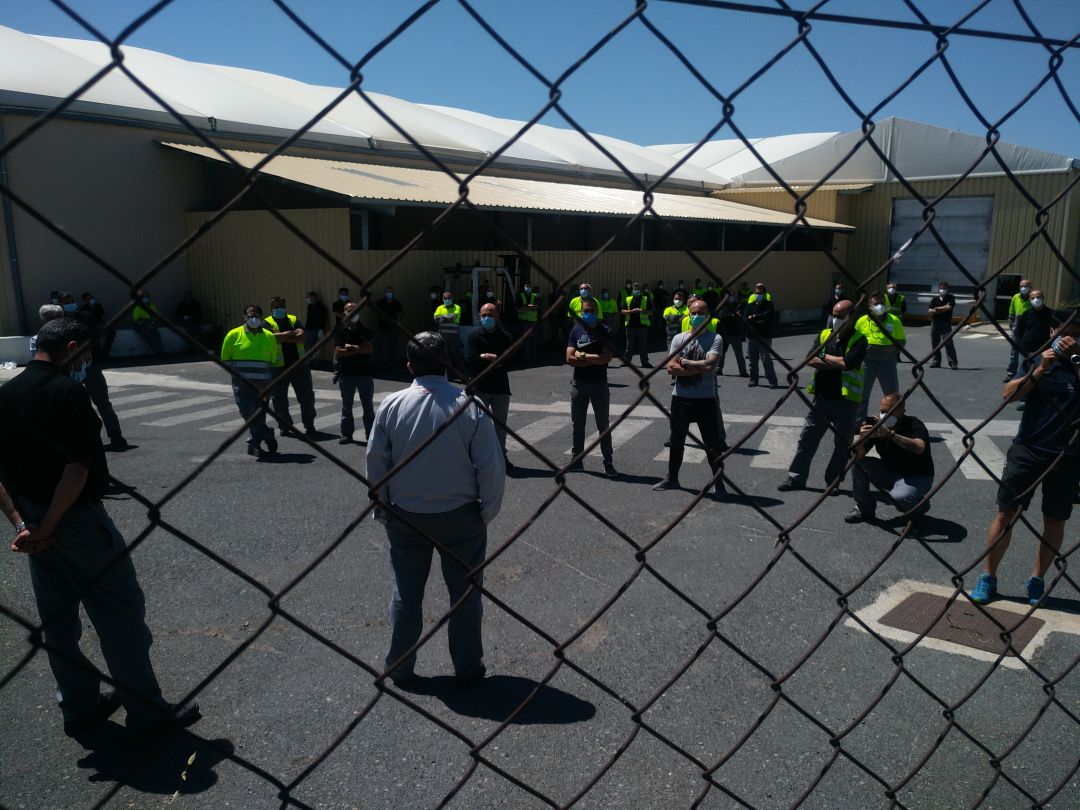 Los trabajadores de Ávila apoyaron a sus compañeros de Barcelona, con una concentración Los trabajadores de Ávila apoyaron a sus compañeros de Barcelona, con una concentración