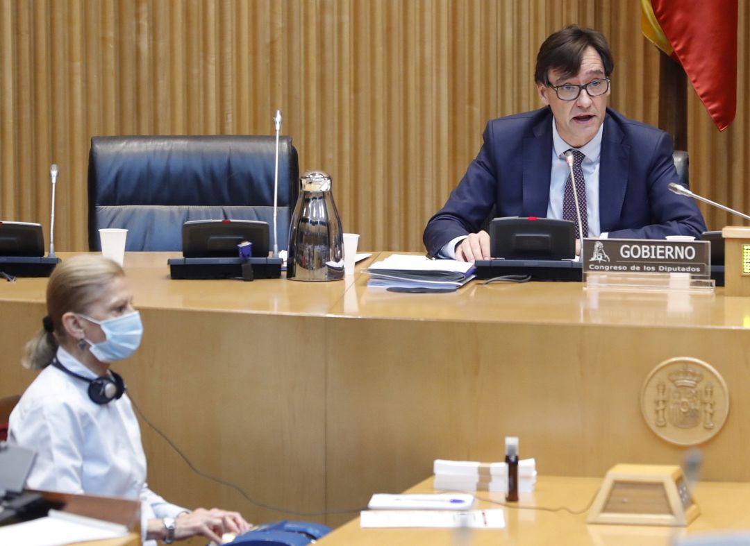 El ministro de Sanidad, Salvador Illa comparece en la Comisión de Sanidad del Congreso. El ministro de Sanidad, Salvador Illa comparece en la Comisión de Sanidad del Congreso.