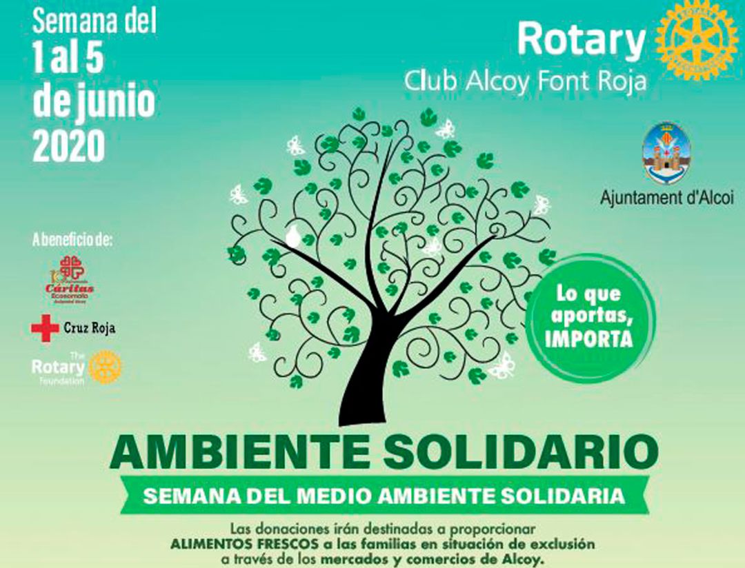 Rotary Club Alcoy Font Roja organiza la Semana del Medio Ambiente para recaudar fondos con los que distribuir alimento fresco a las familias vulnerables. Rotary Club Alcoy Font Roja organiza la Semana del Medio Ambiente para recaudar fondos con los que distribuir alimento fresco a las familias vulnerables.