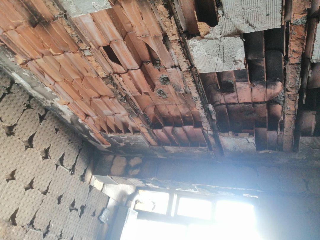 Así estaba el interior de la vivienda Así estaba el interior de la vivienda