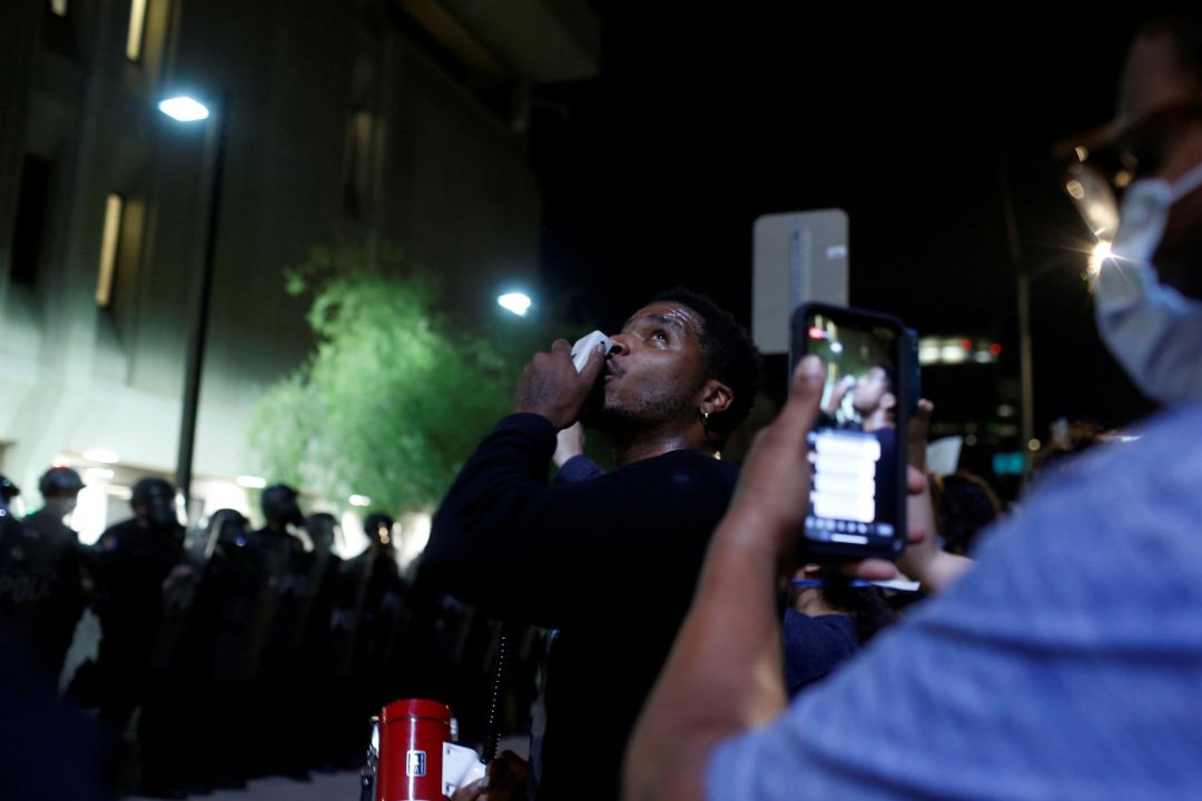 Imagenes de las protestas en Phoenix por la muerte de George Floyd Imagenes de las protestas en Phoenix por la muerte de George Floyd