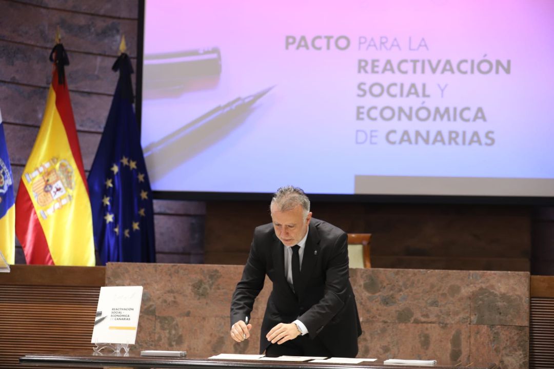 El presidente, Ángel Víctor Torres. El presidente, Ángel Víctor Torres.