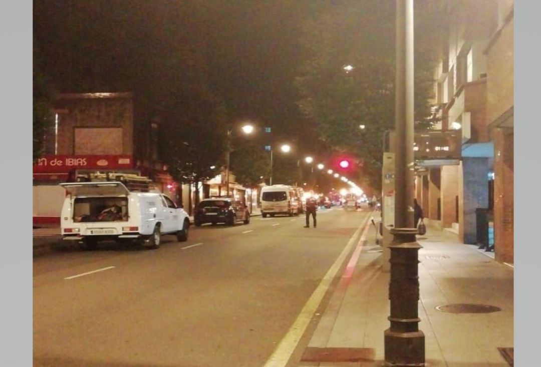 Momento de la intervención durante la pasada madrugada Momento de la intervención durante la pasada madrugada