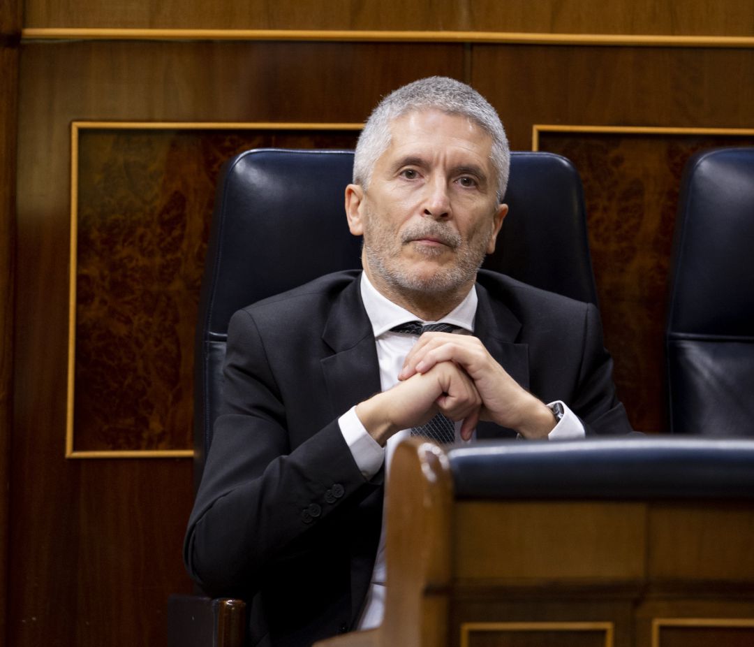 El ministro del Interior, Fernando Grande Marlaska, durante el pleno de sesión de control al Gobierno El ministro del Interior, Fernando Grande Marlaska, durante el pleno de sesión de control al Gobierno