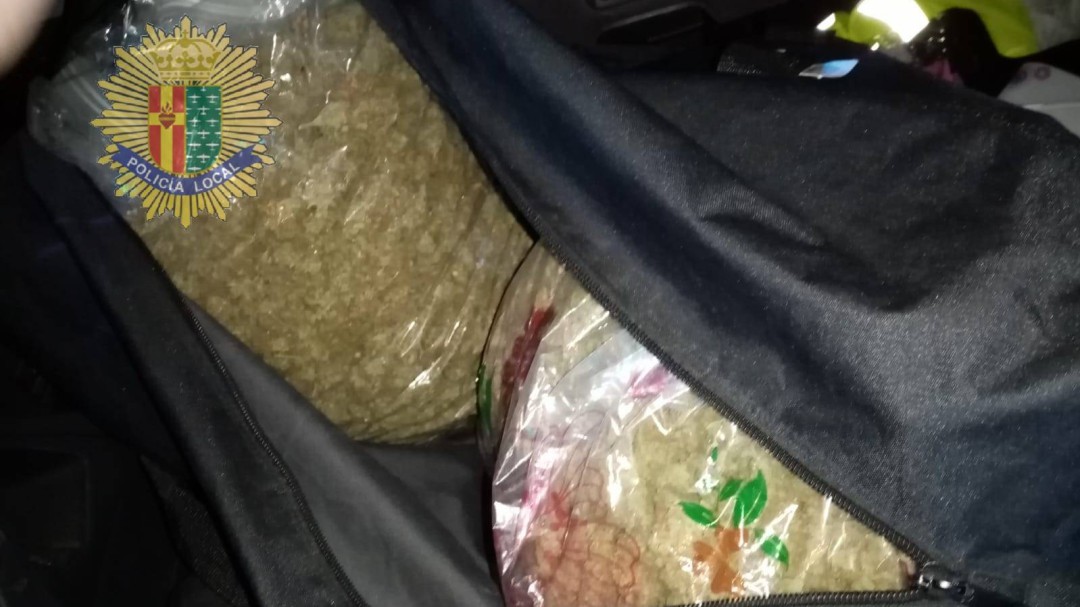 Detenido un hombre en Getafe por llevar 9 kilos de marihuana en su coche