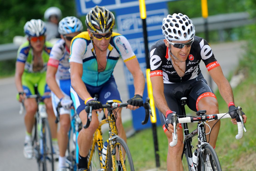 Lance Armstrong y Carlos Sastre. Lance Armstrong y Carlos Sastre.