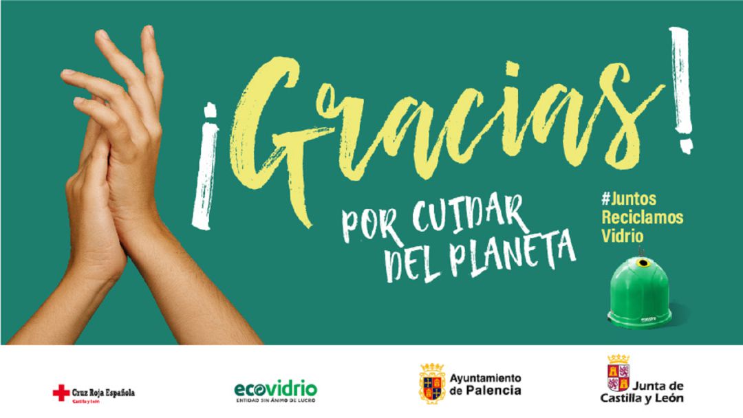 "Juntos reciclamos vidrio", la campaña de agradecimiento a los palentinos por su compromiso con el reciclaje de envases de vidrio durante el confinamiento "Juntos reciclamos vidrio", la campaña de agradecimiento a los palentinos por su compromiso con el reciclaje de envases de vidrio durante el confinamiento