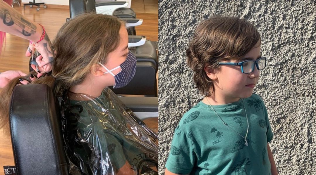 Ares Delgado tiene nueve años y se deja crecer el pelo para donarlo cada tres años a los niños con cáncer, "lo haré así toda mi vida", afirma Ares Delgado tiene nueve años y se deja crecer el pelo para donarlo cada tres años a los niños con cáncer, "lo haré así toda mi vida", afirma