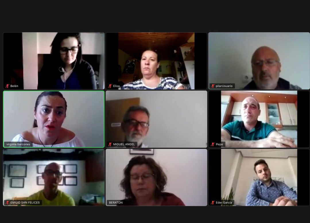 Reunión telemática de alcaldes y concejales del PSOE. Reunión telemática de alcaldes y concejales del PSOE.