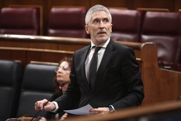 El ministro del Interior, Fernando Grande Marlaska, durante su intervención El ministro del Interior, Fernando Grande Marlaska, durante su intervención