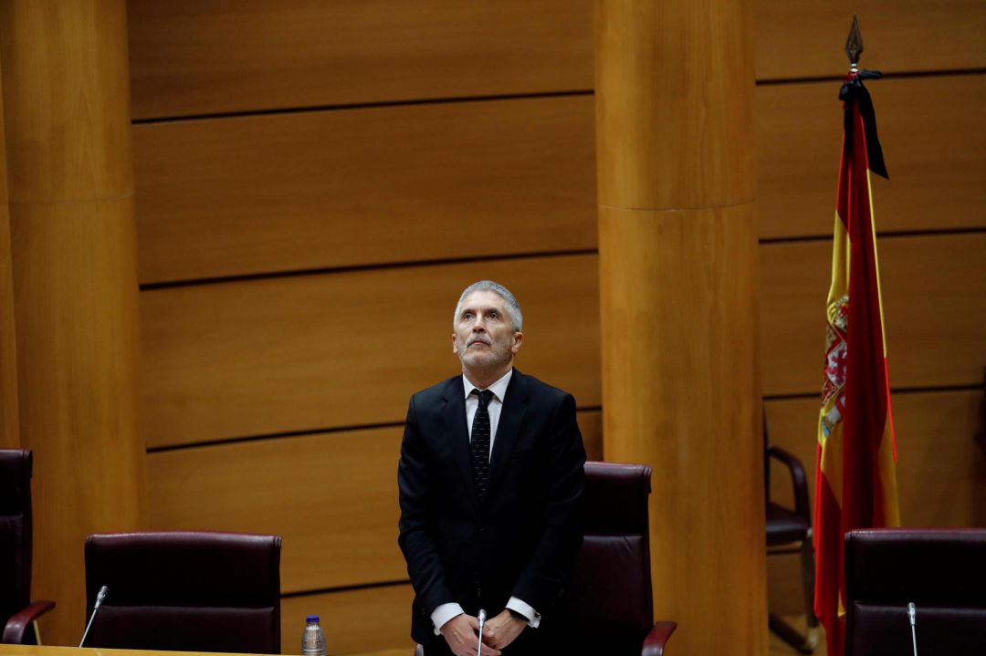 El ministro del Interior, Fernando Grande-Marlaska, guarda un minuto de silencio por las víctimas de la pandemia del coronavirus El ministro del Interior, Fernando Grande-Marlaska, guarda un minuto de silencio por las víctimas de la pandemia del coronavirus