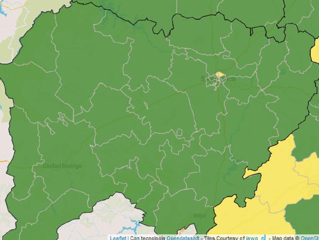 Imagen de la incidencia del virus en la provincia de Salamanca, al completo. Imagen de la incidencia del virus en la provincia de Salamanca, al completo.