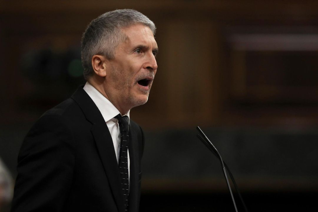 El ministro del Interior, Fernando Grande-Marlaska, durante el pleno del Congreso El ministro del Interior, Fernando Grande-Marlaska, durante el pleno del Congreso