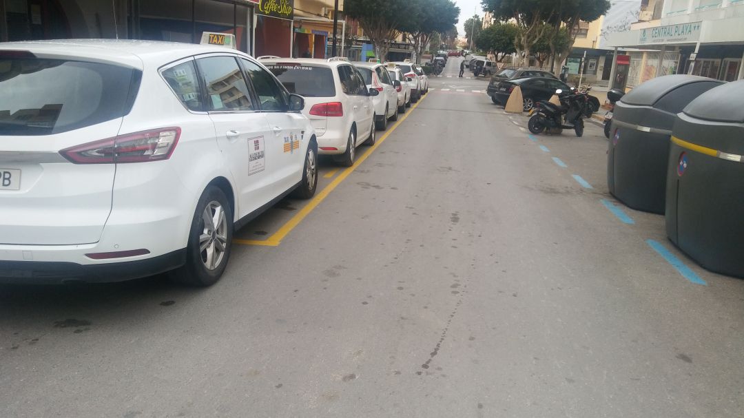 Parada de taxis en Ibiza Parada de taxis en Ibiza