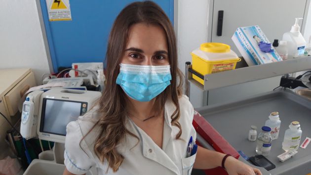 Diana Barreiro, en el Hospital de la Princesa. Diana Barreiro, en el Hospital de la Princesa.