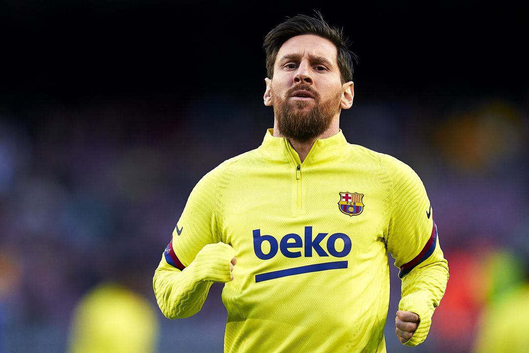 Lionel Messi, antes de un partido del FC Barcelona Lionel Messi, antes de un partido del FC Barcelona