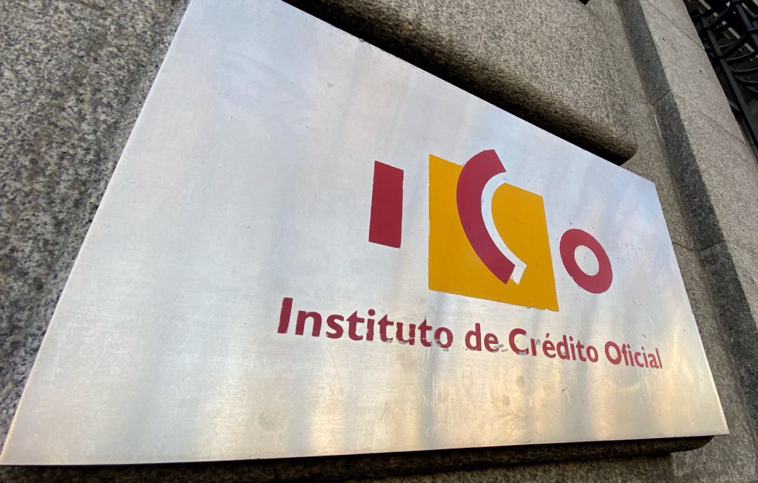 Placa con el logo del ICO (Instituto del Crédito Oficial). Archivo Placa con el logo del ICO (Instituto del Crédito Oficial). Archivo
