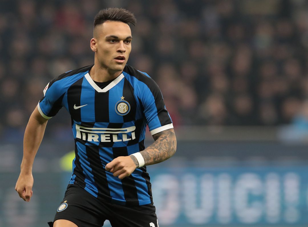 Lautaro, durante un partido contra el Nápoles. Lautaro, durante un partido contra el Nápoles.