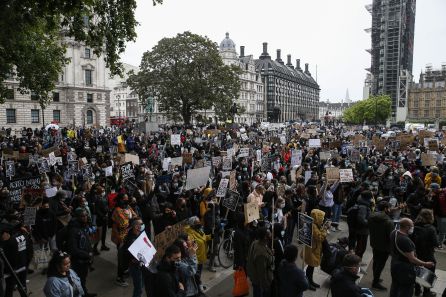 Manifestación antirracista en Londres. Manifestación antirracista en Londres.