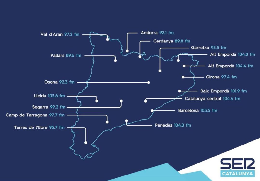 El mapa amb les nostres freqüències El mapa amb les nostres freqüències