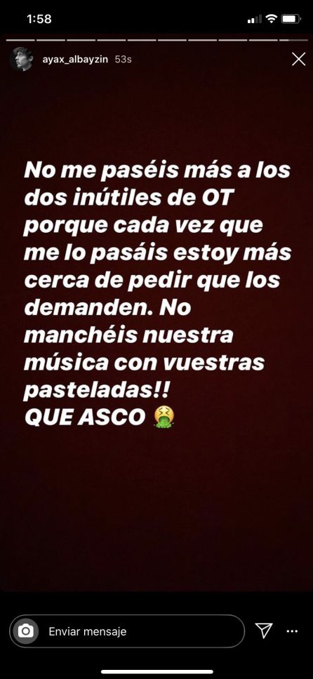 Mensaje de Ayax en su cuenta oficial Mensaje de Ayax en su cuenta oficial