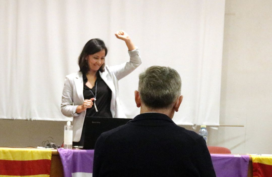 Belén López just després de ser escollida secretaria general de CCOO a les comarques gironines Belén López just després de ser escollida secretaria general de CCOO a les comarques gironines