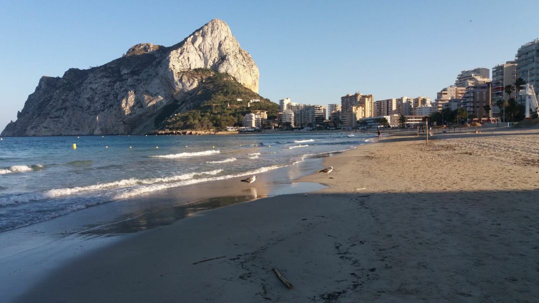 Playa de Calp. Medidas distanciamiento social, fase 2 Playa de Calp. Medidas distanciamiento social, fase 2