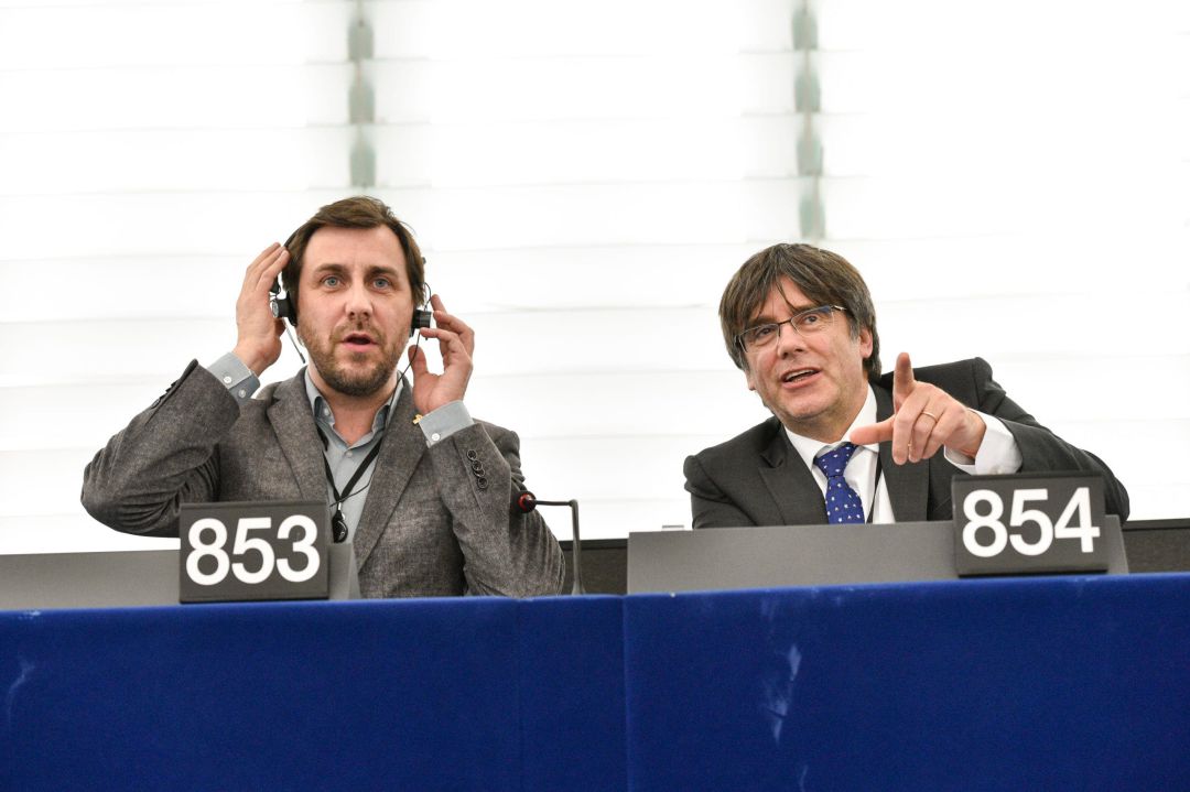 Comín y Puigdemont en una imagen de archivo Comín y Puigdemont en una imagen de archivo