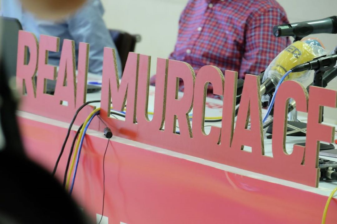 Rueda de prensa de la ampliación de capital del Real Murcia Rueda de prensa de la ampliación de capital del Real Murcia