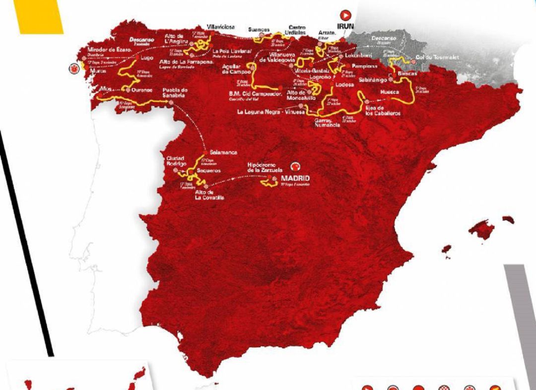 Nuevo recorrido oficial de la Vuelta 2020 Nuevo recorrido oficial de la Vuelta 2020