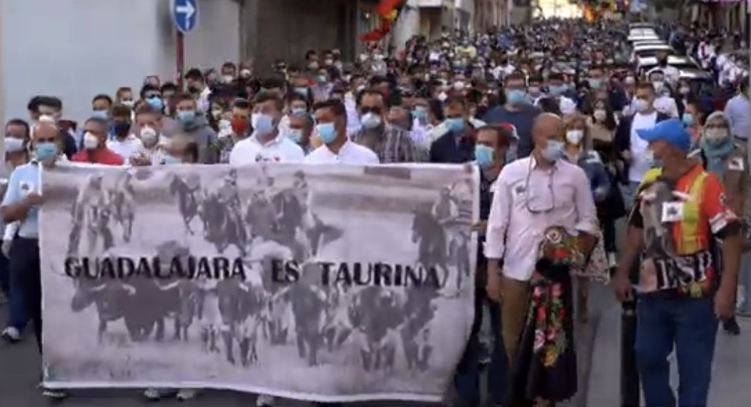 Paseo en defensa de la fiesta del toro en Guadalajara Paseo en defensa de la fiesta del toro en Guadalajara