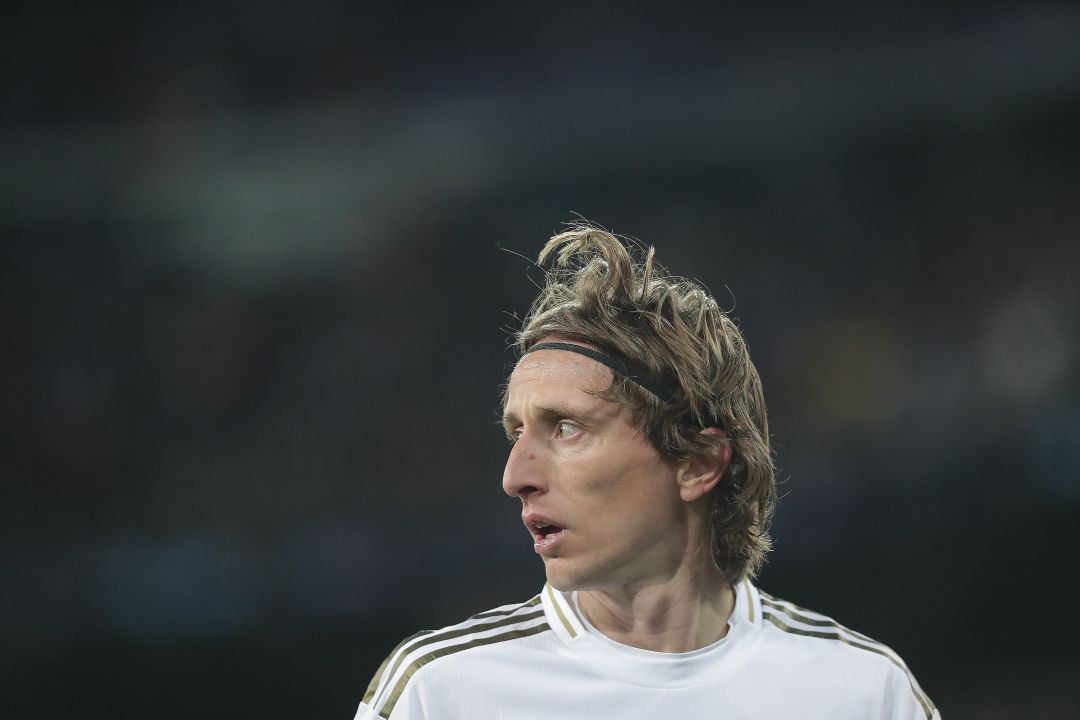 Modric, durante el partido contra el Manchester City en el Santiago Bernabéu. Modric, durante el partido contra el Manchester City en el Santiago Bernabéu.