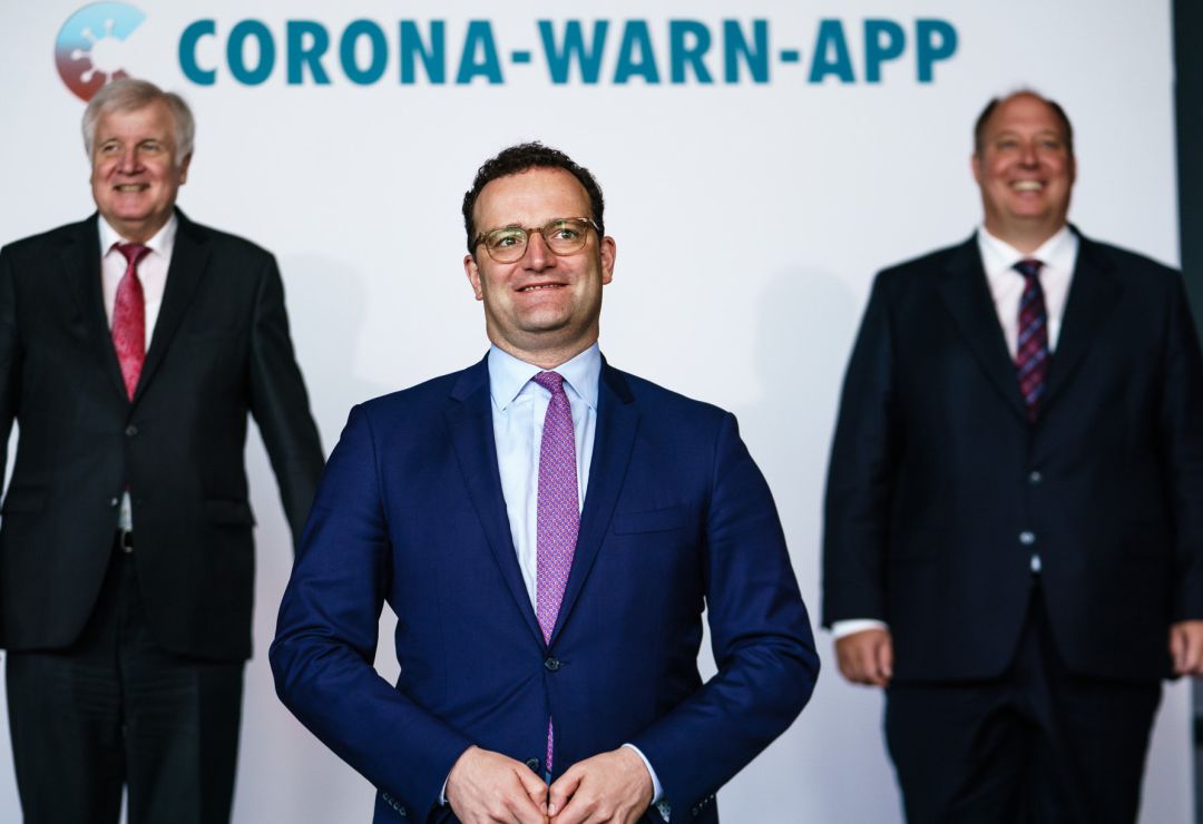 Presentación de la app Corona-Warn-App'. Presentación de la app Corona-Warn-App'.