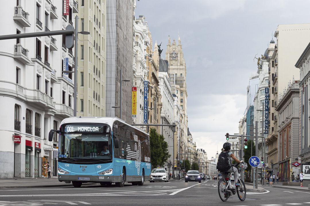 Imagen de archivo de la Gran Vía de Madrid Imagen de archivo de la Gran Vía de Madrid