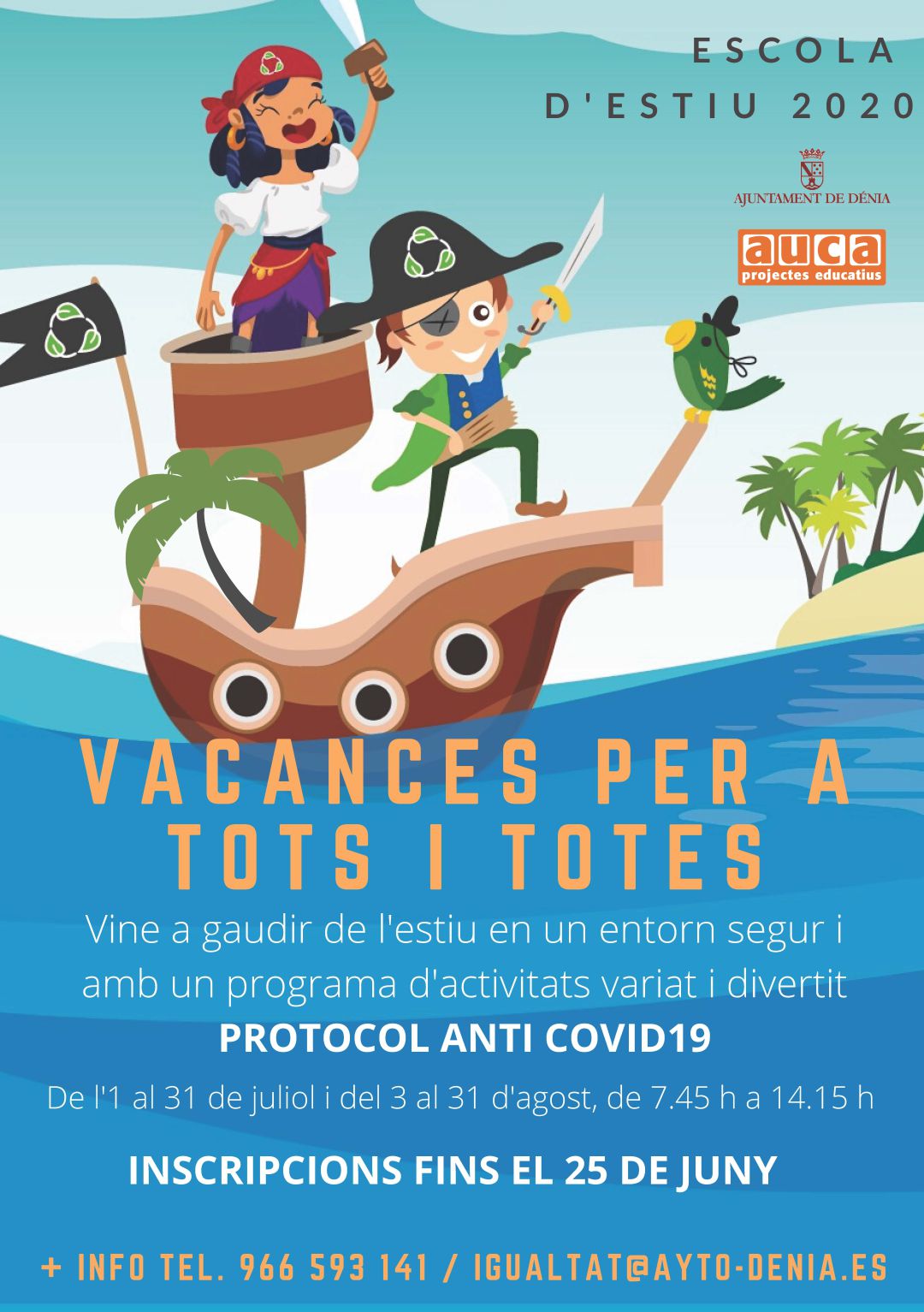 Cartel del programa 'Vacances per a tots i totes' 2020. Cartel del programa 'Vacances per a tots i totes' 2020.