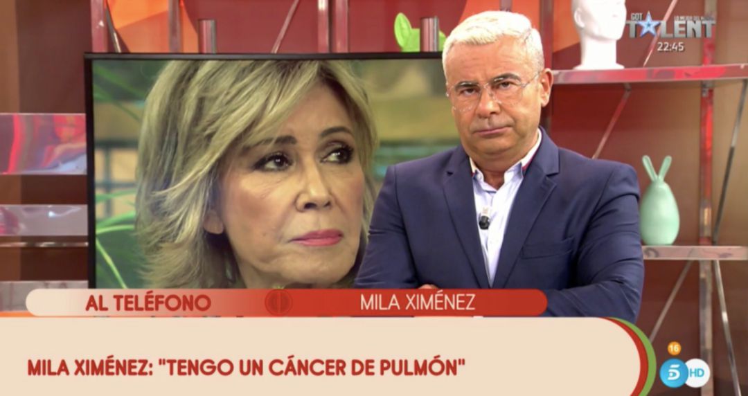 Imagen del programa de 'Sálvame' de este martes con el anuncio de la enfermedad de Mila Ximénez Imagen del programa de 'Sálvame' de este martes con el anuncio de la enfermedad de Mila Ximénez